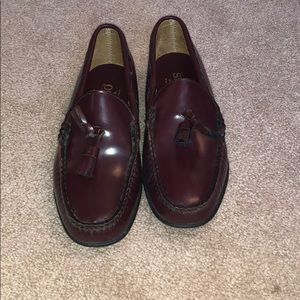 Burgundy leather loafer